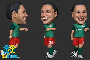 Кукла шарж футболиста